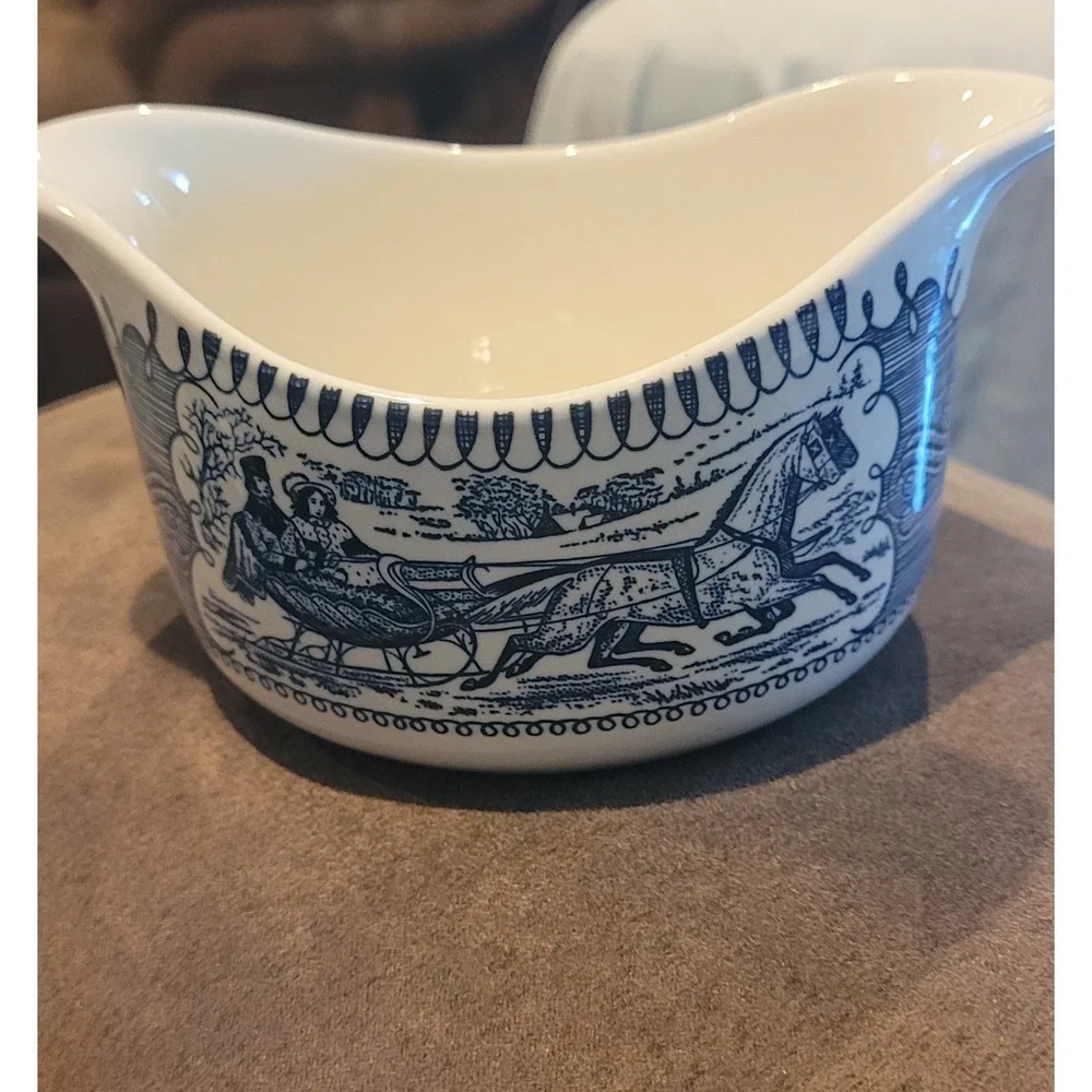 Currier and Ives Blue currier ives